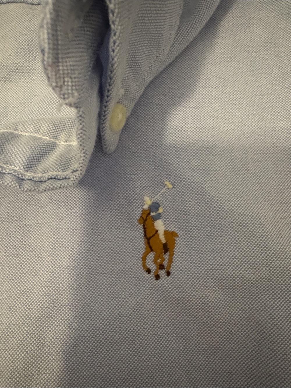 Ralph Lauren Light Blue Oxford Button-Down Shirt-Slim Fit - Picture 3 of 4